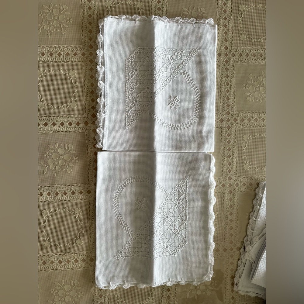 2 Handmade kitchen clothes napkins